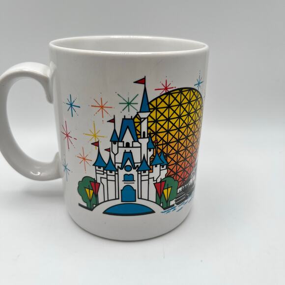 Disney World Vintage 1988 Epcot Castle Mickey Mouse "I Love Grandma Grandpa" Mug - Picture 13 of 14